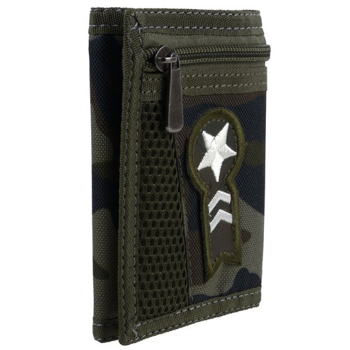 Mimetico da Uomo Ragazzi Tri-fold Tela Sport Portafoglio Carte Crema STAR |  eBay