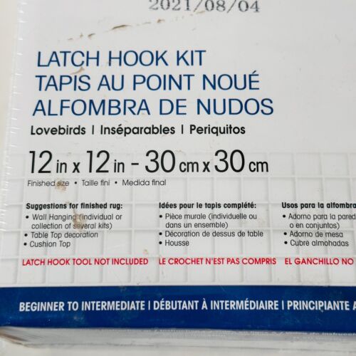 Wonderart Beginner Intermediate Latch Hook Kit Parrots Birds 12x12 - Picture 3 of 4
