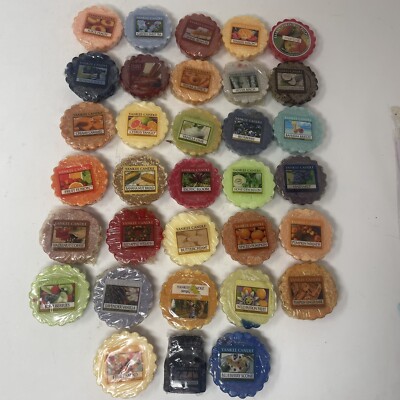 Yankee Candle Tarts Mixed Wax Melts Lot of 33 Some Retired (b)