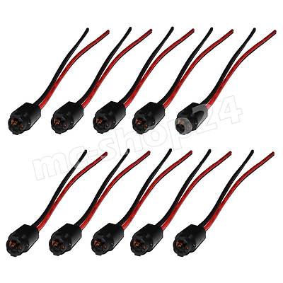 10 Stück T5 W1.2W Fassung Sockel W2x4,6d Glassockellampe Lampenfassung W2.3W 10x