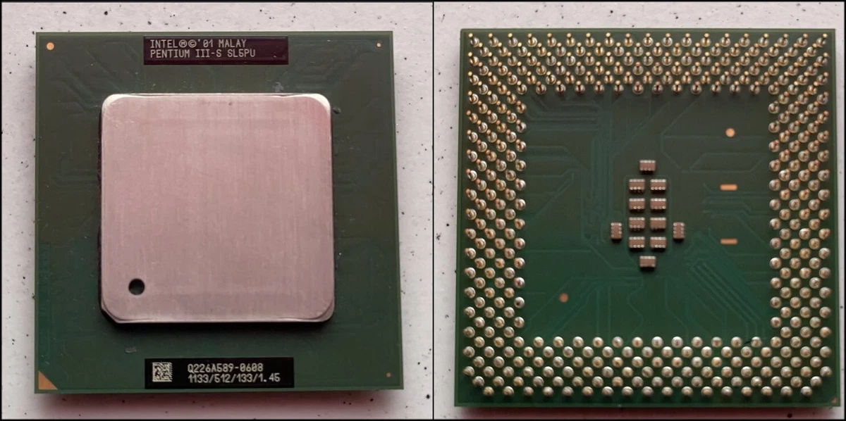 Processeur Intel Pentium 3 1266 MHz - Socket 370, SL5QL, Occasion Testé Fonctionnel