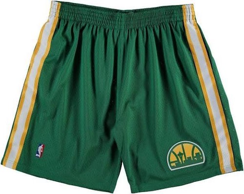 Mitchell Ness Seattle Supersonics 1994-95 ROAD KEMP PAYTON SWINGMAN GREEN SHORTS - Picture 8 of 31