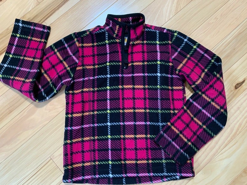 PIDOMANO Soft Fleece Pink Plaid Pullover Size 4 Girls