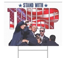 Trump 2024 Yard Sign For President Fight For America Assassination Attempt MAGA