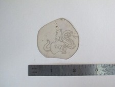 vtg 1960s 70s Tattoo Flash acetate stencil Candle Skull Snake SK1