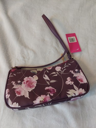 Rampage Purple And Pink Floral Hobo Shoulder Bag NWT MSRP $58 Purse Short - Picture 4 of 7