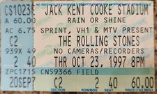 The Rolling Stones Ticket Stub October 23, 1997 Jack Kent Cooke Stadium