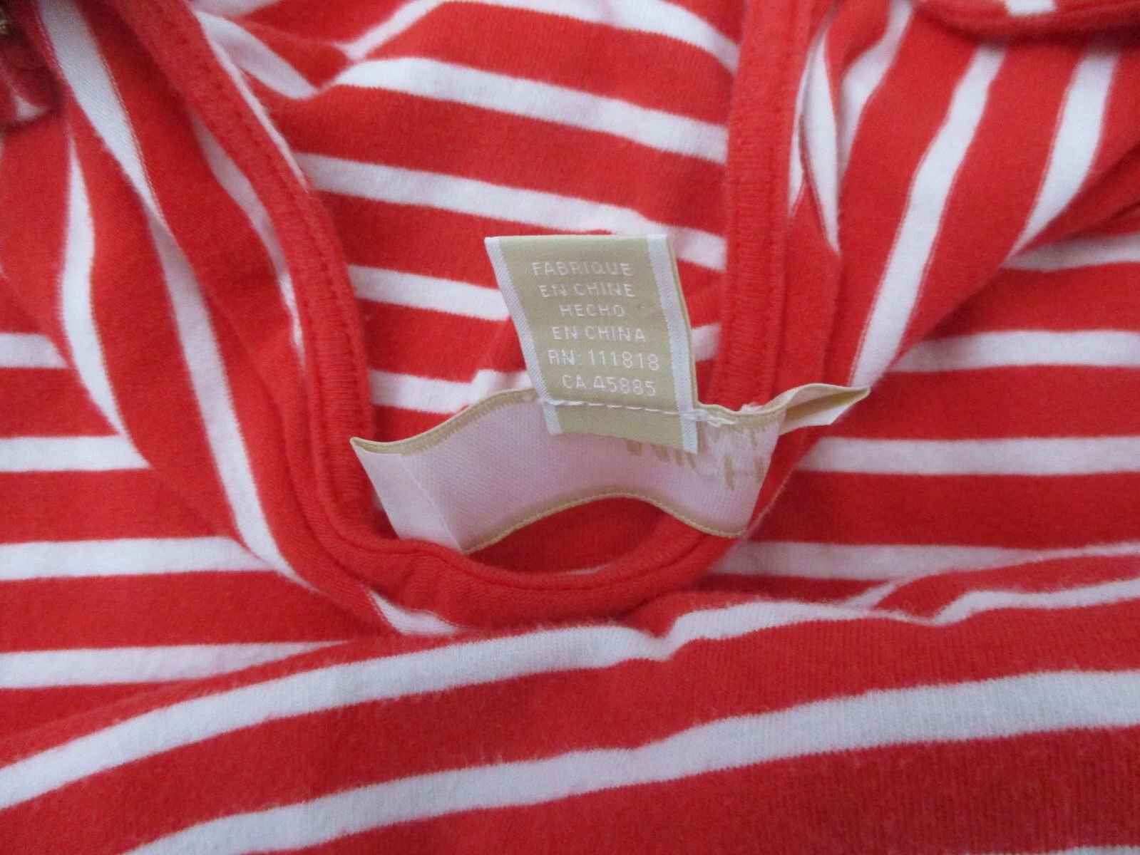 Abito Michael Kors taglia M rosso a righe manica corta girocollo