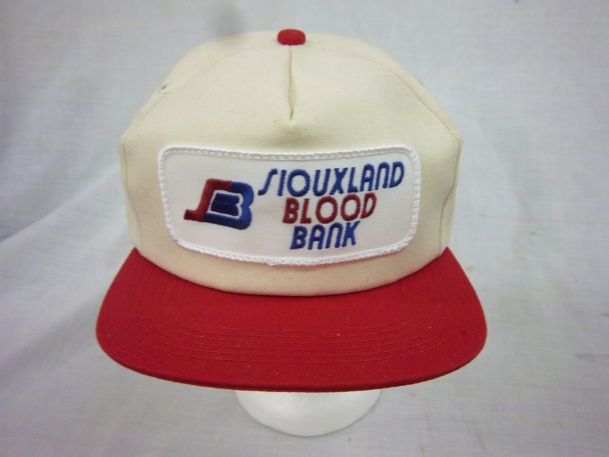 trucker hat baseball cap SIOUXLAND BLOOD BANK retro snapback