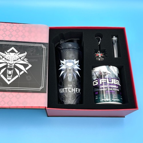 G Fuel The Witcher Tawny Owl Potion Phiole Collector's Box Shaker Cup Medallion - Bild 4 von 11