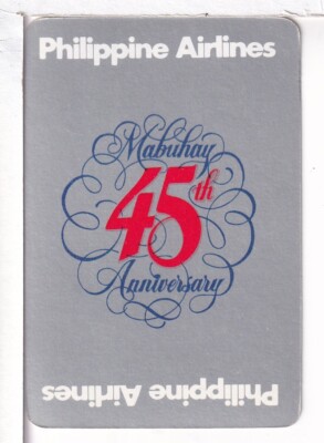 Single Airline Playing Card ''Philippine Air, PAL-107 A'' Chan/Mertens #, Standard