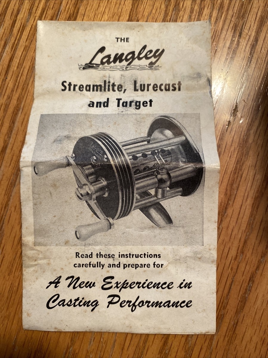 Vintage LANGLEY Streamlite Model 310 KC Level Winding Vintage LANGLEY Streamlite Model 310 KC Level Winding