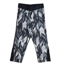 Nike Dri-Fit Black  Grey Fitted Gym Sports Leggings UK Women's L W30 L18 DD502