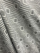 LIGHT GRAY GEOMETRIC CHENILLE UPHOLSTERY BROCADE FABRIC 54 in. Sold BTY