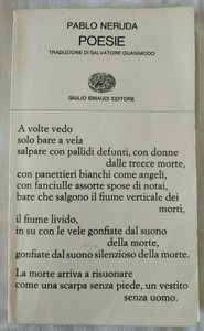 Pablo Neruda Poesie Traduzione Salvatore Quasimodo Einaudi 1971 Ebay