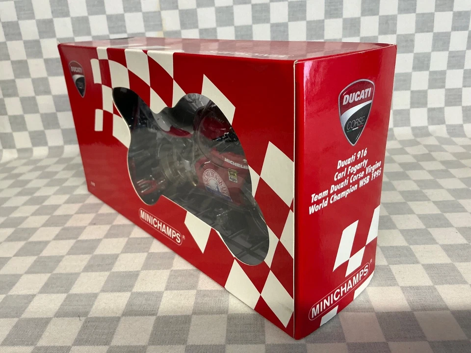 1/12 MINICHAMPS 951201 DUCATI 916 CARL FOGARTY  WORLD CHAMPION WSB 1995 RARE - Image 3 of 4