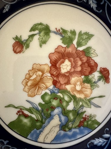 Gumps San Francisco Coupe Soup Bowls Set of 4 Flowers Scalloped rim. - Picture 8 of 12