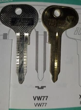 Volkswagen V77, V77V, V24 Vintage Key Blank.