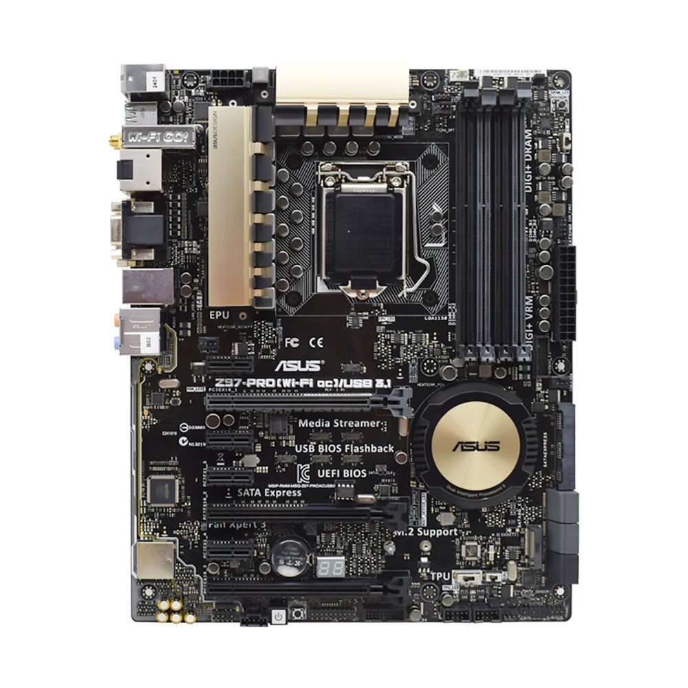 ASUS LGA1150 Motherboard Z97-PRO (Wi-Fi ac)/USB 3.1 Intel Z97 DDR3