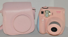 Fujifilm Instax Mini 7S Instant Camera Pink/Blue w/ Case - Tested and Working