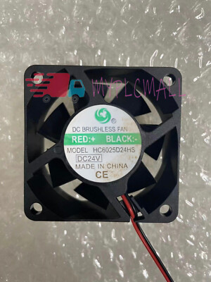 1 PCS  DC brushless fan HC6025D24HS DC24V 6025 6cm 2 wire cooling fan