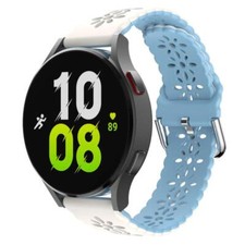 Rubber Watch Band Breathable Belt 20mm Floral Sports Silicone Strap Replacement