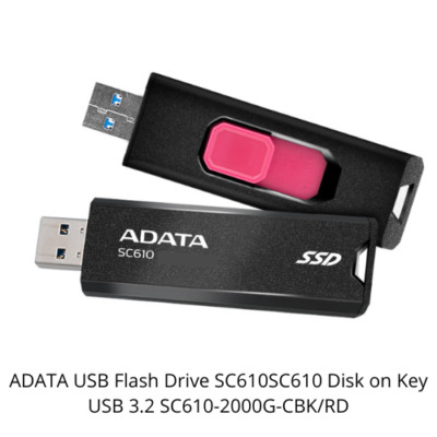 ADATA USB Flash Drive SC610SC610 Disk on Key USB 3.2 SC610-2000G-CBK/RD
