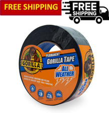 Gorilla All Weather Outdoor Waterproof Duct Tape, 1.88" x 25 yd, Black