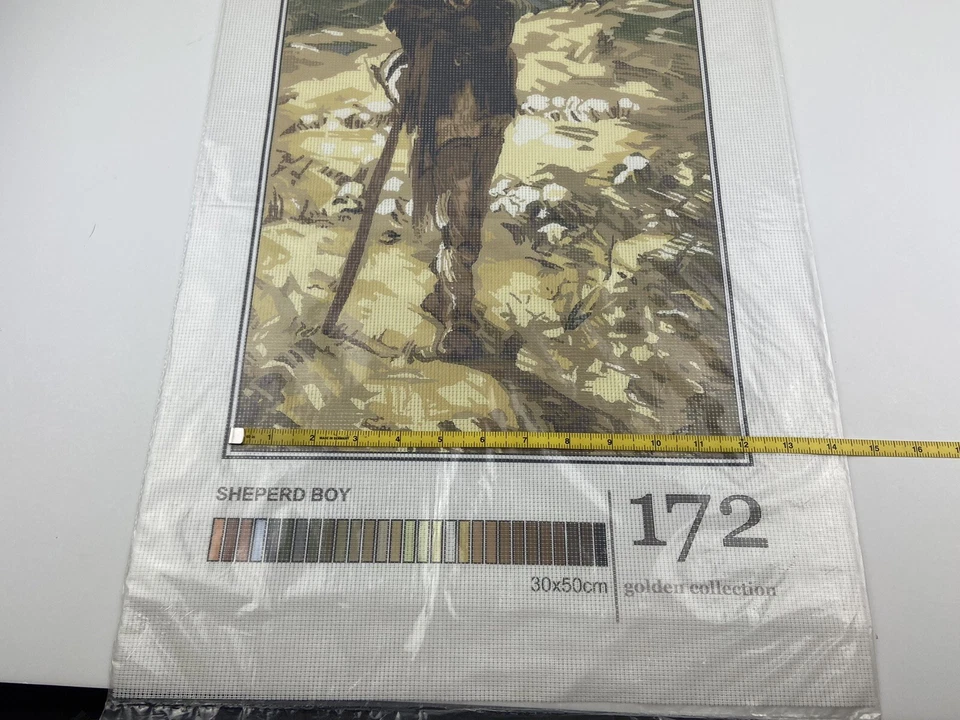 Hudema’s Shepherd Boy Needlepoint Canvas Needleart Mania 12” By 20” - Image 4 of 4