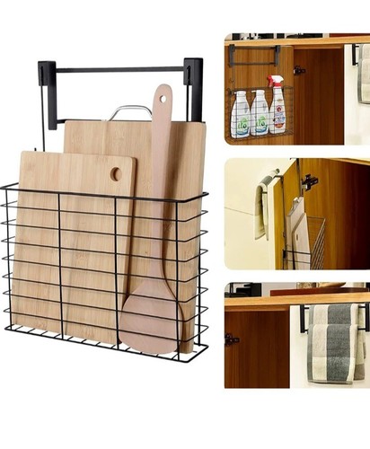 2 Stück über dem Schranktür Organizer mit Handtuchhalter Schneidebrett Organizer