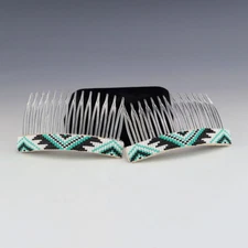NATIVE AMERICAN NAVAJO BEADED COMBS BY SHARON HUNT
