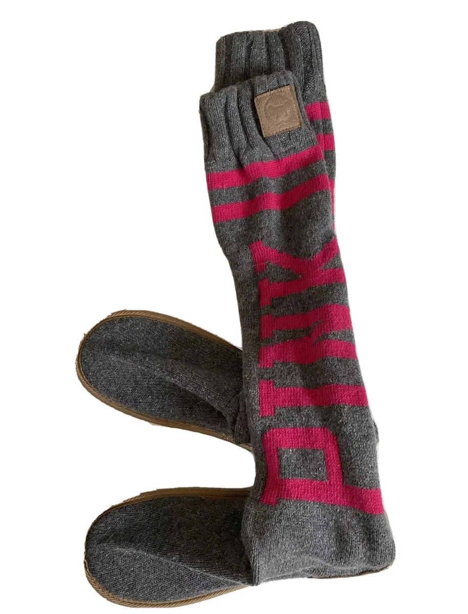 Victoria secret shop pink sock boots