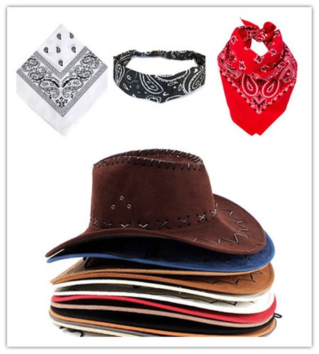 Adult Cowboy Set Cowboy Hat And Bandana 
