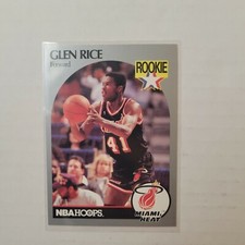 Glen Rice Rookie Card 1990-91 NBA Hoops Basketball Miami Heat 