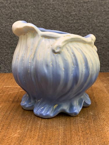 Art Deco 1930 Weller Art Cerámica Roba Patrón Ombre Plantadora Azul - R-4 - Imagen 2 de 11