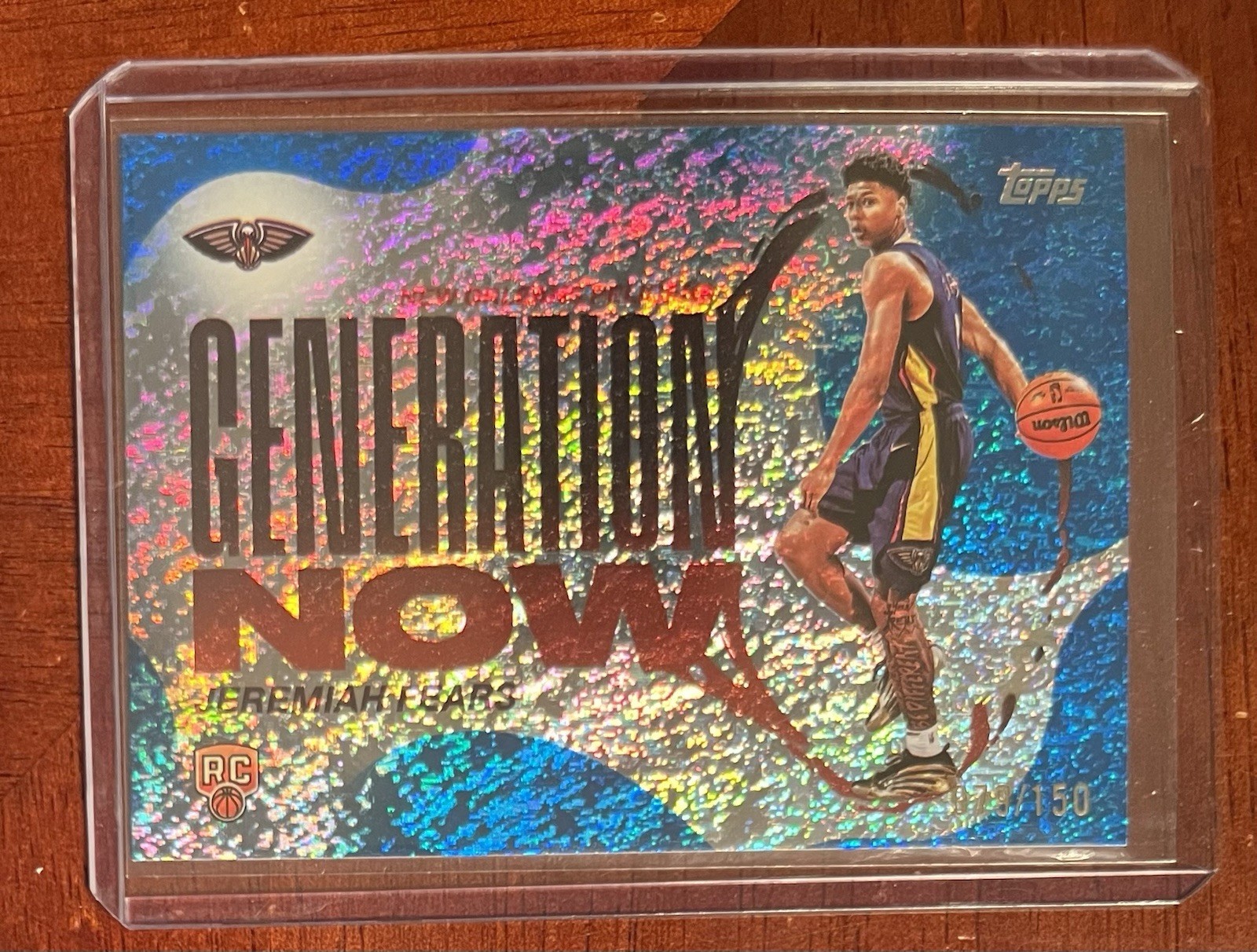 2025-26 Topps Jeremiah Fears GN-7 Generation Now Blue Holo Foil /150 RC Pelicans
