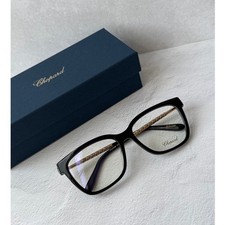 NEW Chopard VCH333W Black Gold Plated Eyeglas...