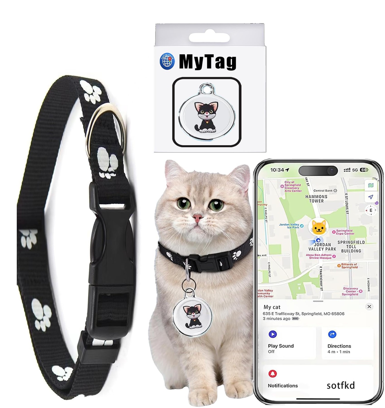 Cat Tracker Collar-Cat GPS Tracker-GPS Tracker for Cats| Dual-System Tracker ...