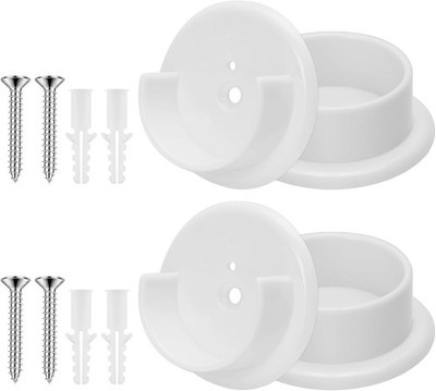 4pcs Plastic Closet Rod Holders,Closet Pole Soet,Shower Rod Holders