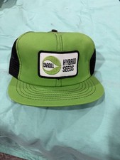 Vintage Cargill Hybrid Seeds Trucker Hat. Green With Black Mesh One Size