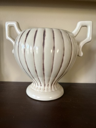 Rumrill Art Pottery Vase Red Wing Pompeian Beige Brown Glaze 1930’s Vtg Art Deco - Picture 5 of 5