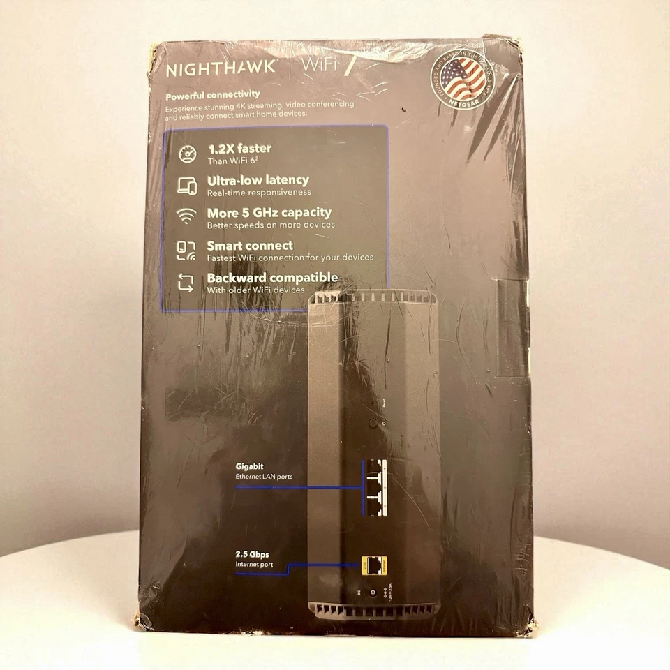 BRAND NEW IN BOX NETGEAR Nighthawk Dual-Band WiFi 7 Router (RS130) - Image 3 of 4