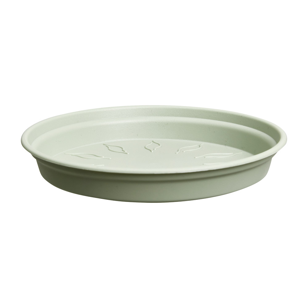 Stone Green Plant Pot Saucer 29cm Round Indoor Outdoor Recycled Plastic Tray