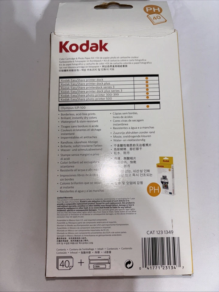 Kodak Imagelink PH-40 Color Cartridge & Photo Paper Refill Kit - Image 2 of 3