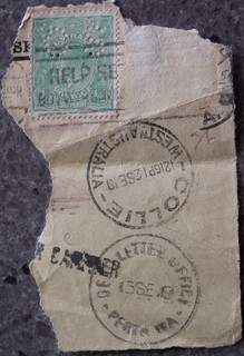 c2945) 1/2d GREEN O S PERF ON PAPER COLLIE & DEAD LETTER WESTERN AUSTRALIA PM