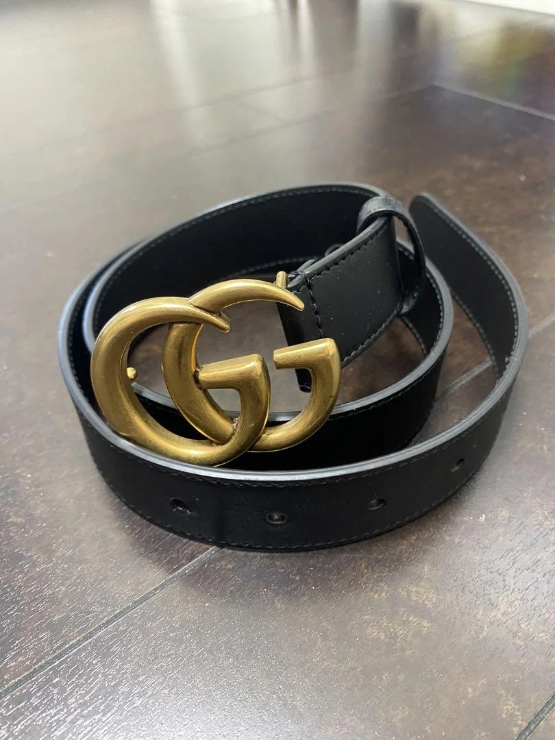 Ceinture en cuir GUCCI boucle Gg fine 75 cm