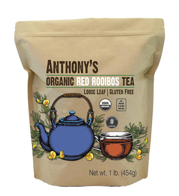 Organic Red Rooibos Loose Leaf Tea, 1 Lb, Gluten Free, Non GMO, Non Irradiated,