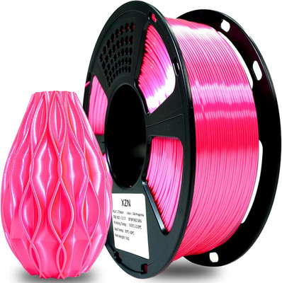 Silk PLA Filament 1.75Mm Magenta, Shiny Silk Pink 3D Printer Filament 1Kg (2.2Lb