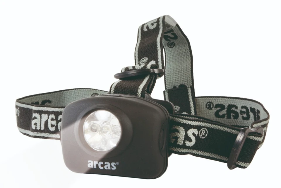 Linterna frontal "Slim Line" 5 LED. Ligera y práctica. Incluye 3 pilas AAA/R03 - Imagen 2 de 3