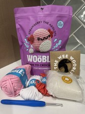 The Woobles Strawberry the Axolotl Crochet Kit with Hook